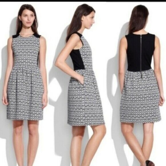 Madewell Diamond Jacquard Knit Afternoon Dress M - Picture 1 of 5